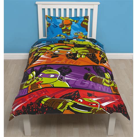 Official Turtles Single Duvet Cover Sets Boys Bedroom Bedding Tmnt Ebay