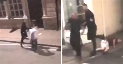the horrifying moment a nightclub bouncer knocks a man out while he s lying on the floor devon