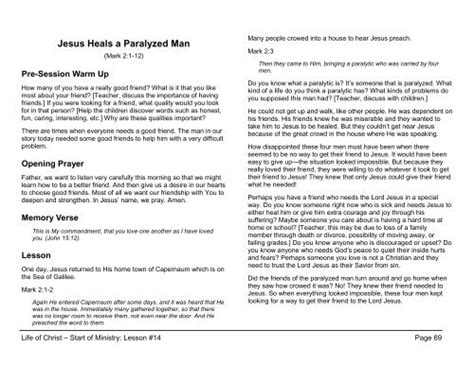 Lesson 14 Jesus Heals A Paralyzed Man