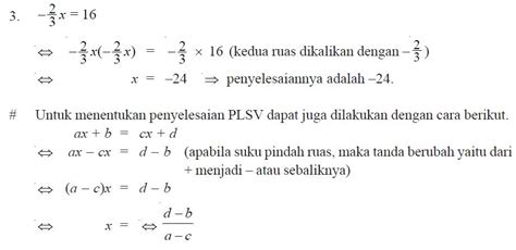 Pengertian Dan Contoh Soal Persamaan Linear Satu Variabel Plsv