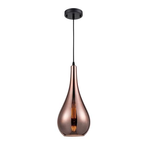 Franklin Droplet Modern Ceiling Pendant Light With Copper Glass Sus189