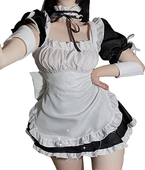 Womens Sexy French Maid Costume Kwaii Anime Cosplay Lingerie Outfits