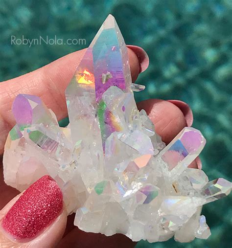 New Angel Aura Quartz Crystal Cluster Robyn Nola Ts