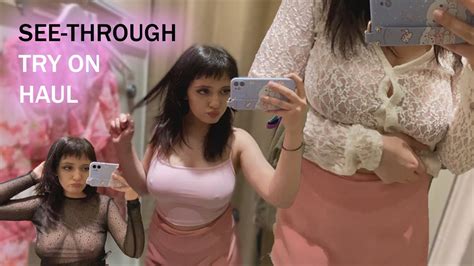 Transparent See Through Clothes Try On Haul At The Mall Youtube