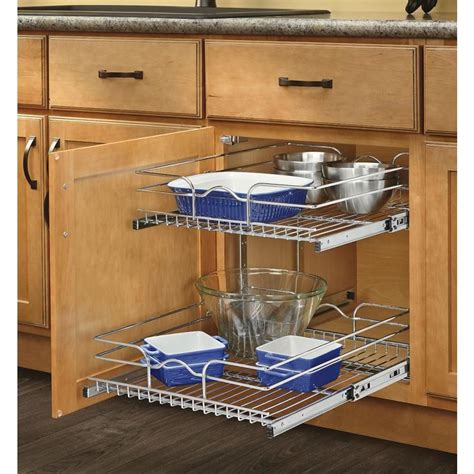 Kitchen drawer basket, drawer pullout baskets, drawer basket, kitchen accessories, ss kitchen baskets. Rev-A-Shelf 17.75-in W x 19-in H Metal 2-Tier Pull Out ...