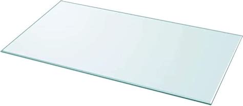 Festnight Square Glass Table Top 0 25 Inch Thick Tempered Edge Polished Black Glass