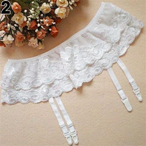 Buy Womens Sexy Suspender Pantyhose Floral Dual Layer Lace G String