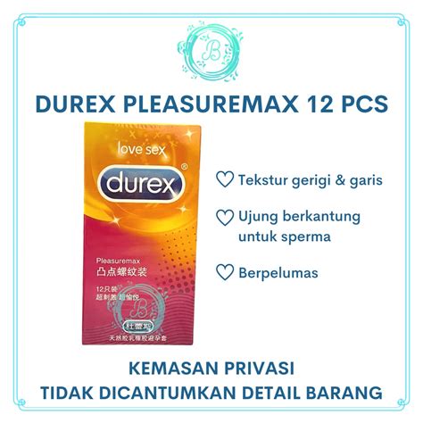 Jual Durex Pleasuremax Import 12 Pcs Kondom Tekstur Garis And Gerigi Dotted And Ribbed Pleasure Max