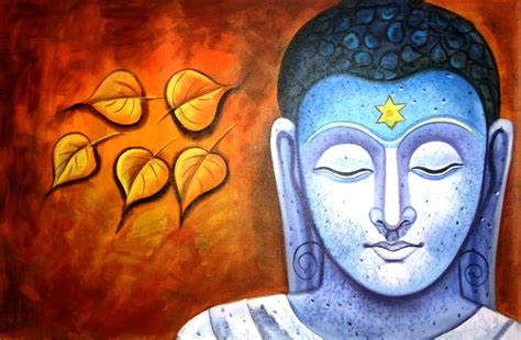 Buy Buddha Blue Handmade Painting By Pallavi Jain Codeart12291986