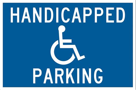 12 In X 18 In Nominal Sign Size Aluminum Handicap Parking Sign