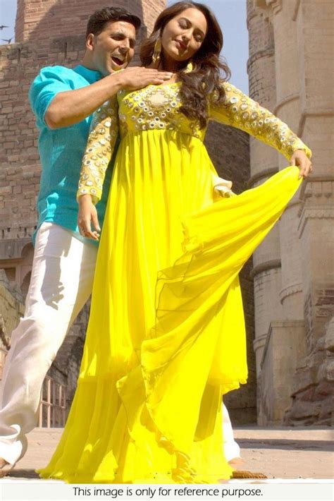 Bollywood Style Sonakshi Sinha 60 Gram Georgette Suit In Yellow Colour Nc709 In 2021 Bollywood