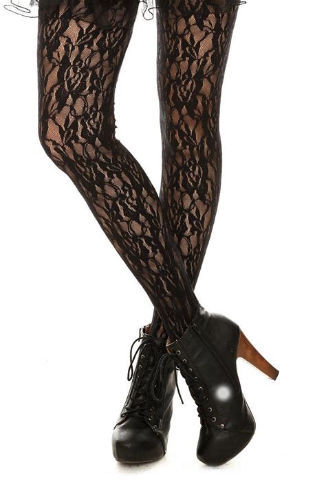 black floral lace tights 10 00 with images lace tights floral tights
