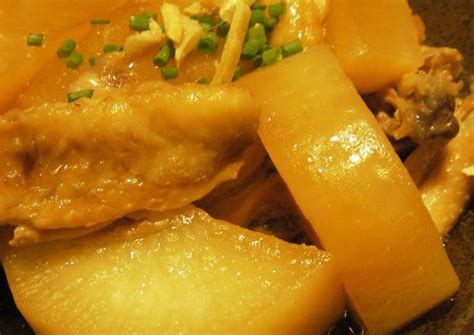 Simmered Daikon Radish And Chicken In A Pressure Cooker Recipe By