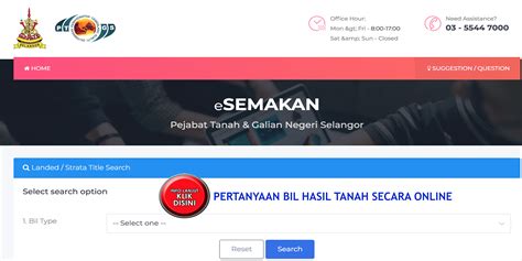 Paparan laman online bayaran cukai tanah kerajaan negeri sembilan. Semakan Cukai Taksiran Selangor Online