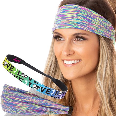 Hipsy Adjustable Volleyball Sports Headband Xflex Mixed Pack For Women