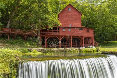 Old Red Grist Mill Stock Image Image Of America Summer 193106467