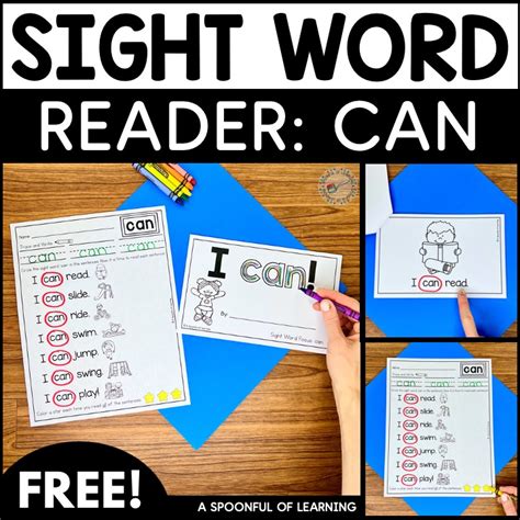 Sight Word Can Reader Freebie