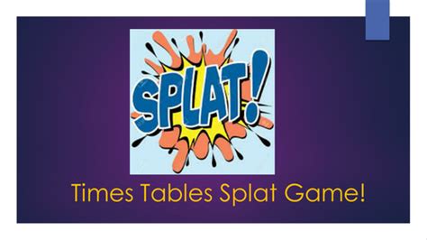 Times Tables Splat Game Teaching Resources