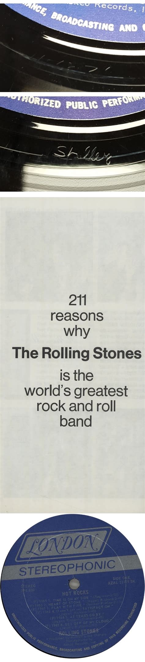 Rolling Stones Hot Rocks 1964 71 SHELLEY MIX Complete VG US 2 LP
