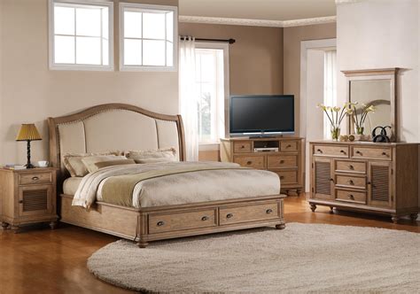 Free sample provided for review. King Upholstered Headboard Bed with Storage Footboard by ...