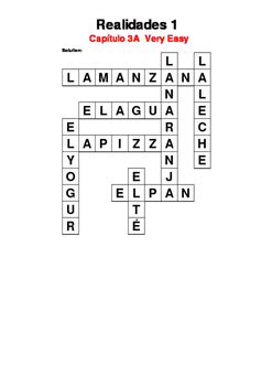 And is spoken in countries all over the world. Realidades 2 Capitulo 3a 8 Repaso Crossword Answers | printable brackets