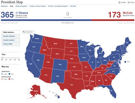 Political Maps Of United States Interactive Electoral Maps Divided