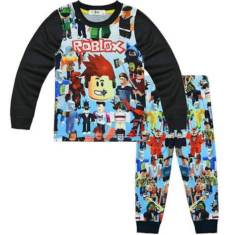 Roblox Printed Pyjamas Set Kids Boys Nightwear Pajamas Pjs Sleepwear