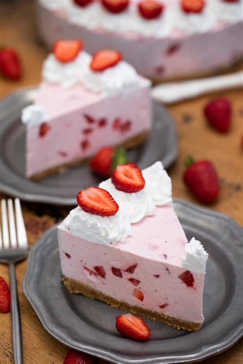 Fluffy No Bake Strawberry Cheesecake Recipe Scrambled Chefs