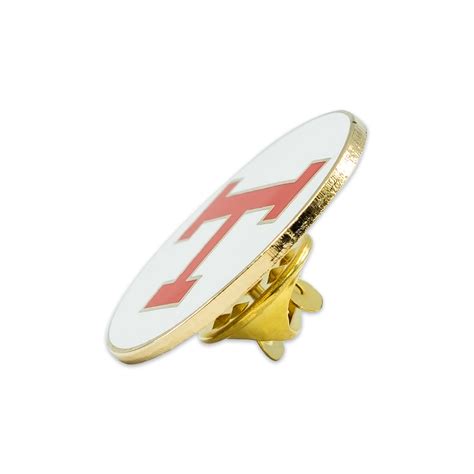 royal arch triple tau round masonic lapel pin [red and white