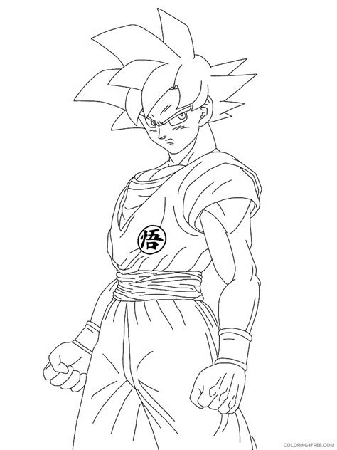 They will provide hours of coloring fun for kids. dragon ball z coloring pages goku super saiyan god Coloring4free - Coloring4Free.com