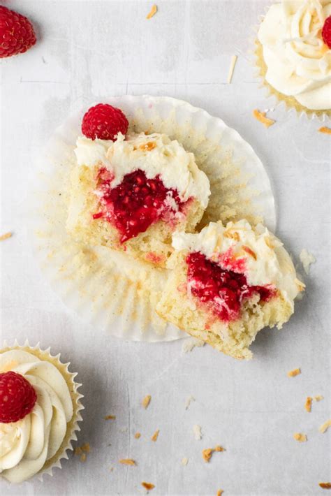 Raspberry Coconut Cupcakes Ginger Snaps Baking Affairs