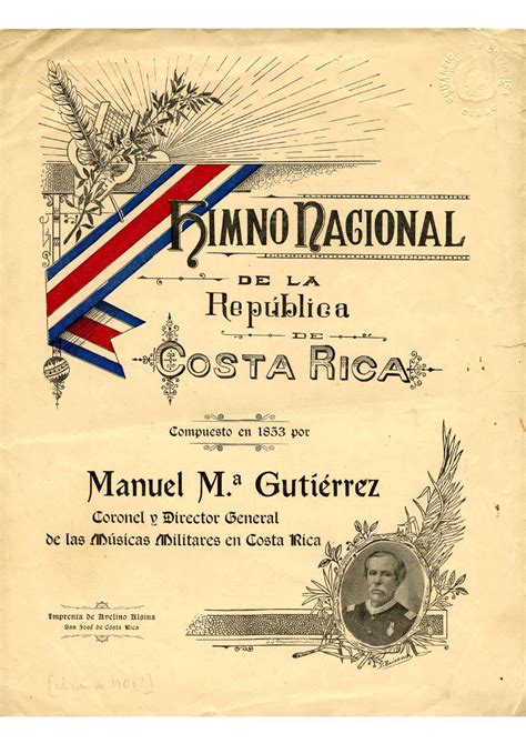 Himno Nacional De Costa Rica By Daniel Salazar Murillo Issuu
