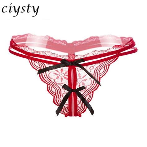 Women Sexy Underwear Lace Open Crotch Cotton Panties Intimates Women