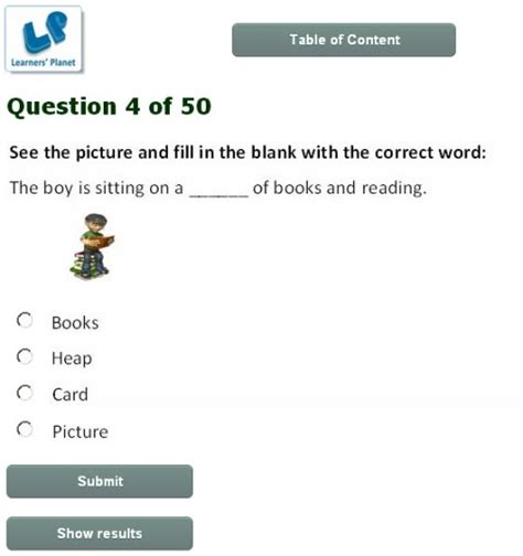 Getting a group of kids to pay attention in a classroom is no easy task. Grade 3 online english interactive quizzes for kids