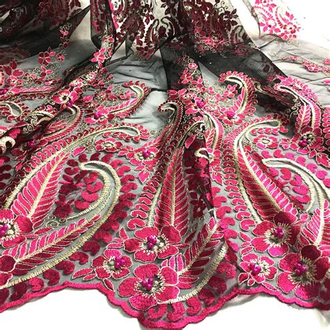 Buy 2018 African Laces Fabrics Embroidered Nigerian