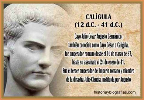 Biografia De Calígula Emperador Demente De Roma Vida Y Gobierno
