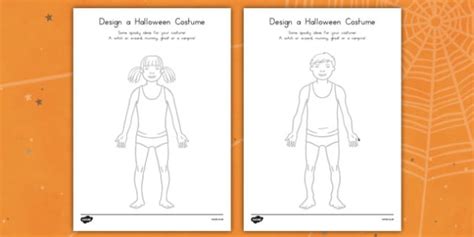 Draw Your Halloween Costume Worksheet
