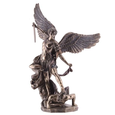 St. Michael Bronze Finish Statue - 14 inch | The Catholic Company