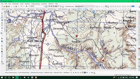 Digitizing Scanned Topographic Map Using Arcgis 103 Point Line