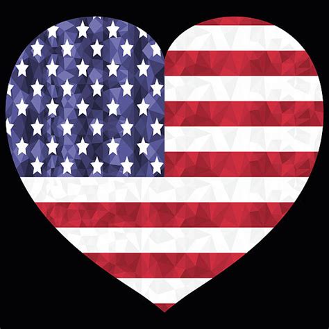 Royalty Free American Flag Heart Clip Art Vector Images