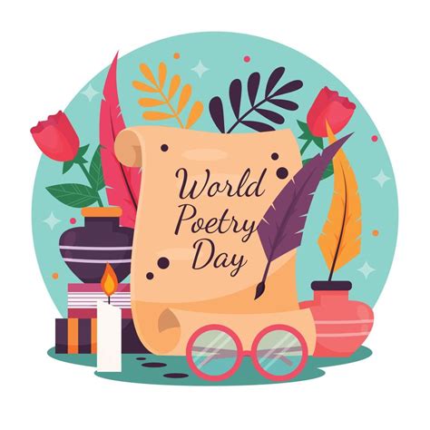 World Poetry Day Scroll Concept 9744727 Vector Art At Vecteezy