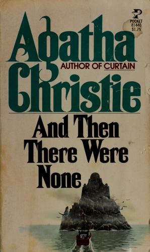 And Then There Were None Book By Agatha Christie 9780396085720