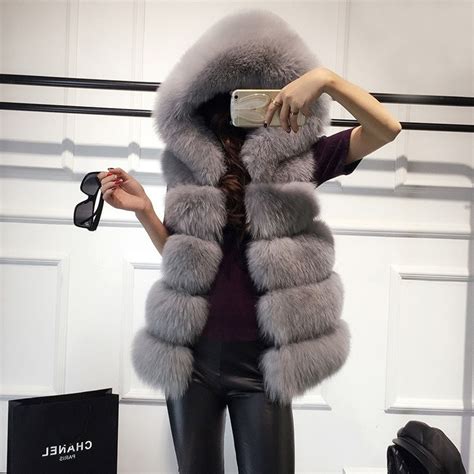 Faux Fur Sleeveless Vest Coat Outerwear Women Fur Vest Artificial