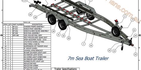 Boat Trailer Plans Trailer Plans Designs And Drawings Build Your
