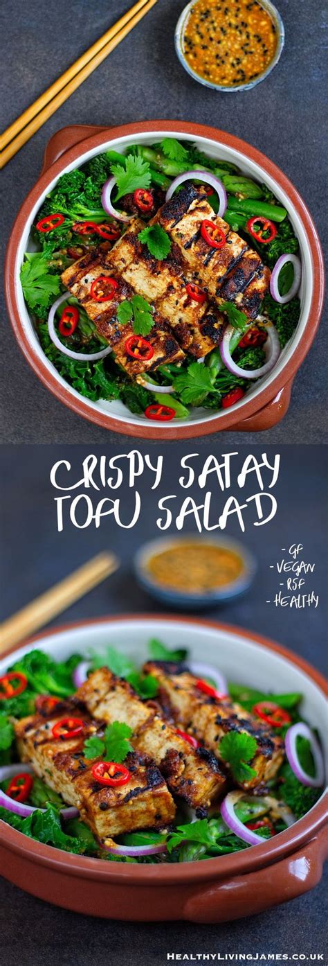 Crispy Satay Tofu Salad Healthy Living James Recipe Tofu Salad