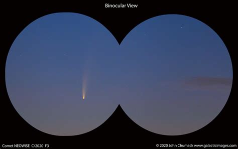 Comet Neowise Close Up Binocular View Galactic Images