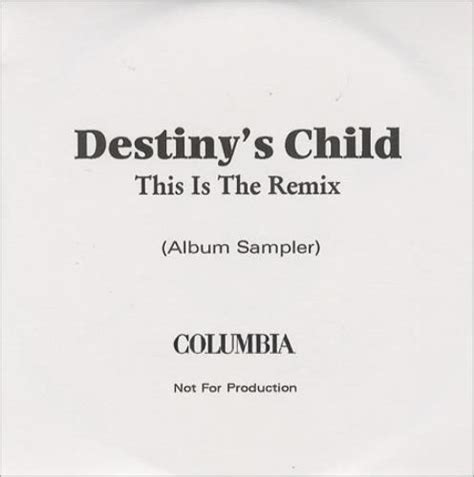 Destinys Child This Is The Remix Uk Promo Cd R Acetate 209127