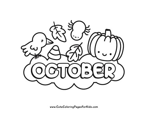 October Coloring Pages Cute Coloring Pages For Kids