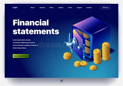 Financial Statements Line Icon Concept Financial Statements Flat