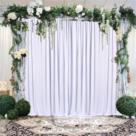 Buy White Backdrop Curtain For Parties White Backdrop Drapes For